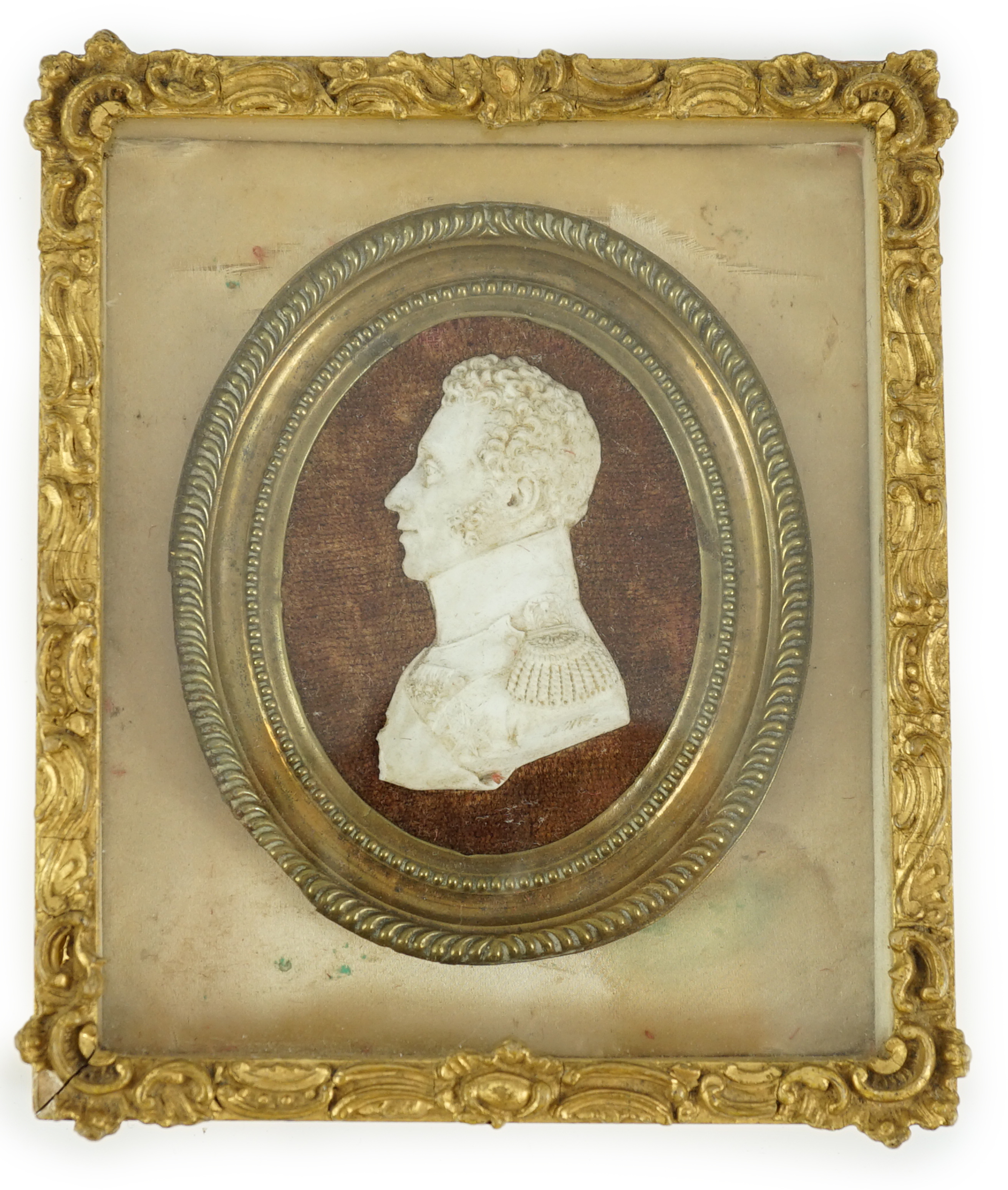 19th Century English School, Profile relief of Charles X, tassie style paste relief, 6.75cm.